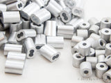 100 Ferrule 3/32 Dbl. Barrel Aluminum Cable Snare Wire Swage  100 Line Stop End
