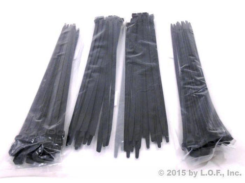 100-Pack 16 Inch Zip Cable Tie Down Strap Wire UV Black Nylon Wrap