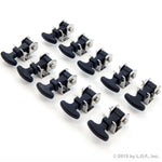 10 Pack Rubber Hood Catch Hold-Down Kit 2.5" Mini Latch Stainless Steel Brackets & Hardware Battery Box