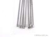 10-Pack 15.7 Inches (115lbs) Stainless Steel Exhaust Locking Zip Cable Ties
