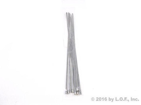 10-Pack 14 Inches (115lbs) Stainless Steel Exhaust Locking Zip Cable Ties
