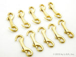 10 Open Eye Bolt Trigger Snap 3/8 Inches Bronze Rigid Hook Metal Key Ring Flag Spring