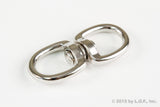 1 Silver Double Key Ring Snap Bolt Trigger Clip 100 Flag 3/4 in Key Ring Hook