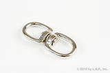 1 Silver Double Key Ring Snap Bolt Trigger Clip 100 Flag 3/4 in Key Ring Hook