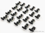 20 Piece Kit Rubber T Handle Latch Catch Hold-Down 2.5" Mini Stainless Steel Brackets Hardware