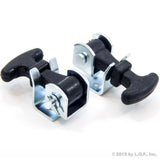 2 Pack Rubber Hood Catch Hold-Down Kit 2.5 " Mini Zinc Plated Steel Brackets and Hardware Replacement 2 1/2 "