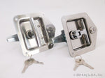 2 Rv Door Tool Box Lock with Gasket T-Handle Latch with Keys 304 Stainless Steel Highly Polished