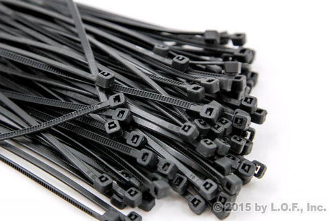 500-Pack 4 Inches (18lbs) Zip Cable Tie Down Strap Wire Uv Black Nylon Wrap