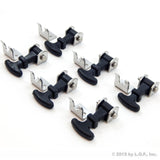 6 Piece Kit Rubber T Handle Latch Catch Hold-Down 2.5" Mini Stainless Steel Brackets Hardware Tool RV Battery Box