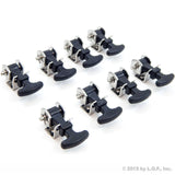8 Piece Kit Rubber T Handle Latch Catch Hold-Down 2.5" Mini Stainless Steel Brackets Hardware Tool RV Battery Box
