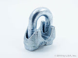 New Malleable Zinc Wire Rope Cable Clips, 1/4 Inches