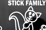 Car Decal Large 8" x 5.5" My Cat Dines on Your Stick Family Funny Vinyl Big Pet Sticker Fits SUV Van Truck Figure Rear Windshield Window Side Funny Family