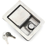 Stainless Door Lock Trailer Toolbox RV Handle Latch Large Weld Screw Paddle Key