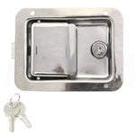 Stainless Door Lock Trailer Toolbox RV Handle Latch Large 5.5 Inches 4.25 Inches Paddle Key