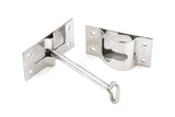 Trailer 4 Inches T-Style Entry Door Catch Holder Metal Bracket Hook Keeper Stainless - Set of 400