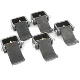 Qty 5 Steel Strap Style Short Leaf Hinge with Grease Zerk Fitting Weld-on Trailer Truck Body Gate Door Hinge