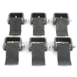 Qty 6 Steel Strap Style Short Leaf Hinge with Grease Zerk Fitting Weld-on Trailer Truck Body Gate Door Hinge