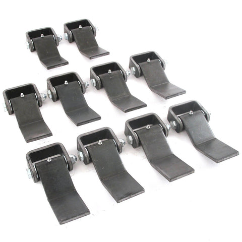 Qty 10 Steel Strap Style Long Leaf Hinge with Grease Zerk Fitting Weld-on Trailer Truck Body Gate Door Hinge