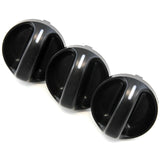 Set of 3 - Fits Toyota Tundra Truck 2000-2006 Control Knobs Dials Heater AC or Fan Full Air Conditioner