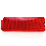 Door Reflector Interior Red Fits Ford (1999-2007 SuperDuty F250 F350 F450 F550 & 2000-2005 Excursion)