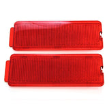 2 Door Reflectors Interior Red Fits Ford (1999-2007 SuperDuty F250 F350 F450 F550 & 2000-2005 Excursion)