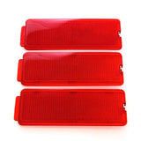 3 Door Reflectors Interior Red Fits Ford (1999-2007 SuperDuty F250 F350 F450 F550 & 2000-2005 Excursion)