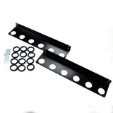 Premium Truck and Trailer Hand Tool Rack Horizontal Wall Mounted Brackets Heavy Duty Steel Holder Black Powder Coated with Rubber Grommets and Mounting Hardware