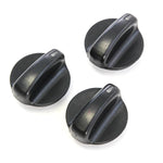 Set of 3 Control Knobs Heater AC Fits 1993-1997 Chevrolet Chevy GEO Prizm Temperature Switch Black