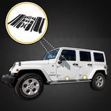 2007-2018 Fits Jeep Wrangler Unlimited JKU 20pc Kit Door Sill Entry Guards Scratch Paint Threshold Protection