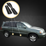 2001-2007 Fits Toyota Highlander 6pc Kit Door Sill Entry Guards Scratch Cover Paint Protector