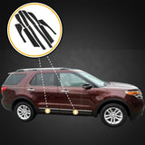 2011-2018 Fits Ford Explorer 10pc Kit Door Sill Entry Guards Scratch Shield Paint Protector Guard