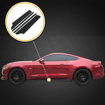Door Scratch Shield 2015-2018 Fits Ford Mustang 4pc Kit Paint Protector Black Threshold Cover