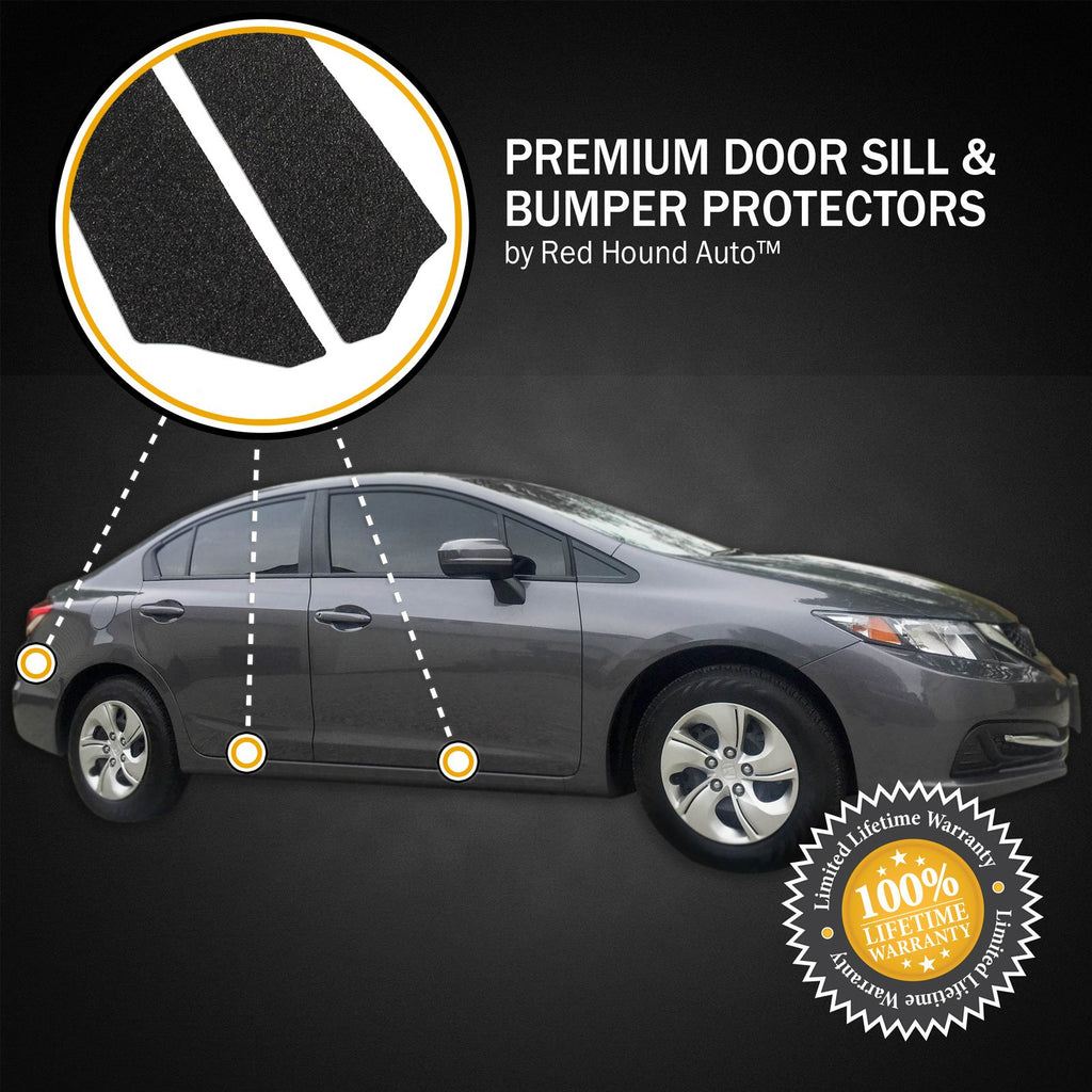 2013-2015 Fits Honda Civic 7pc Door Sill Step Protector Bumper Thresho –