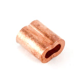 1/8 Inches Copper Wire Rope and Cable Line End Double Barrel Ferrule - Qty 250