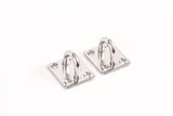 2 Stainless Steel 316 6mm Square Eye Plates 1/4 Inches Marine SS Pad Boat Rigging