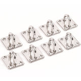 8 Stainless Steel 316 6mm Square Eye Plates 1/4 Inches Marine SS Pad Boat Rigging