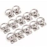 12 Stainless Steel 6mm Square Eye Plates w Ring 1/4 Inches Marine 316 SS Boat Rigging