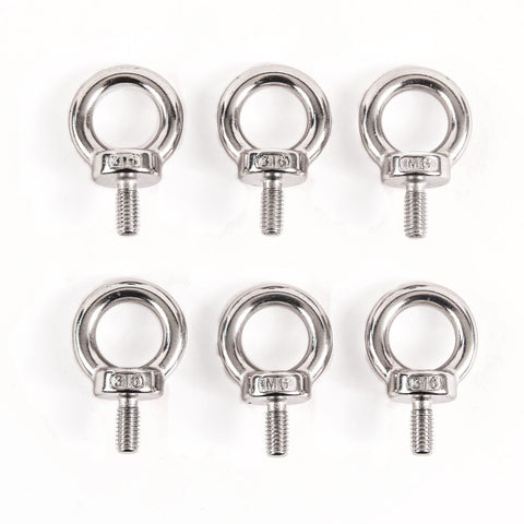6 Stainless Steel DIN 580 Machine Shoulder Lifting Eye Bolts M6 316SS Marine 6mm