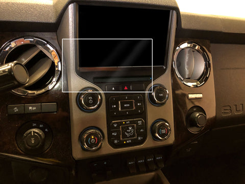 Screen Saver 1pc Compatible with Ford Super Duty 2013-2016 F-250 F-350 F250 F350 SuperDuty Radio Clear Touch Display Protector Minimizes Fingerprints for 8 Inch (diagonal) Infotainment