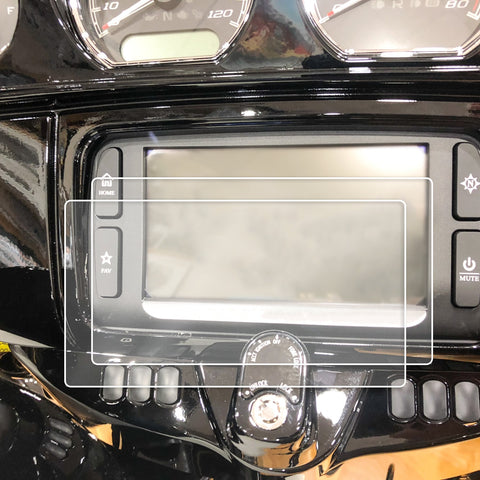 2) 2014-2018 Fits Harley Davidson Street Glide Boom Box Motorcycle Screen Saver 2pc Display Protector 6.5"