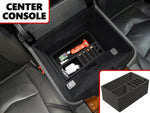 2 Piece Vehicle Organizer Center Console Glove Box Inserts Fits Cadillac Escalade 2015 2016 2017 2018 2019 Black