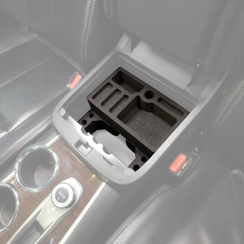 Center Console Organizer 2 Piece Stacking Set Vehicle Inserts Fits Nissan Pathfinder 2013 2014 2015 Black