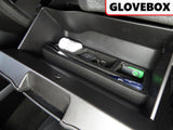 Glove Box Organizer Insert Fits Chevy GMC Silverado Sierra 1500 2500 2015-2018 Black Full Floor Console Only