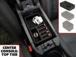 Full 4 Piece Vehicle Organizer Center Console Glove Box Inserts Fits Chevrolet Chevy Equinox 2018-2019 Black