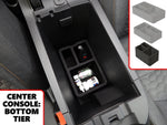 Full 4 Piece Vehicle Organizer Center Console Glove Box Inserts Fits Chevrolet Chevy Equinox 2018-2019 Black