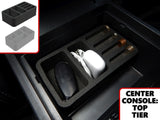 Full 3 Piece Vehicle Organizer System Center Console & Glove Box Inserts Fits Nissan Pathfinder 2017-2019 Black