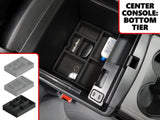 Center Console Organizer 3 Pc set Inserts Fits Chevy GMC Tahoe Yukon 2015-2019 Black Full Floor Console Only