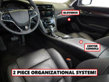 2 Piece Vehicle Organizer Center Console Glove Box Inserts Fits Cadillac CTS 2014 2015 2016 2017 2018 2019 Black