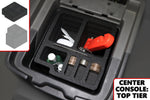 Center Console Organizer 2 Piece Stacking Set Vehicle Inserts Fits Mitsubishi Montero 2001-2006 Black