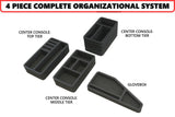 Full 4 Piece Vehicle Organizer Set Fits Center Console Glove Box Inserts Fits Nissan Murano 2015 2016 2017